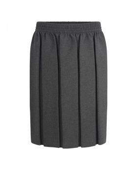 Grey Boxed Pleat Skirt