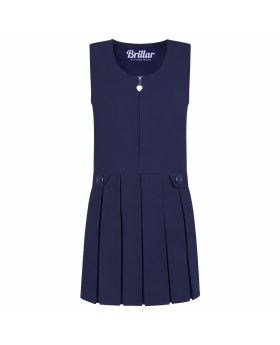 Brillar  Navy  Zip Front Pinafore