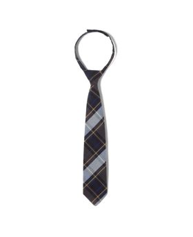 French Toast Adjustable Blue Gold Plaid Tie