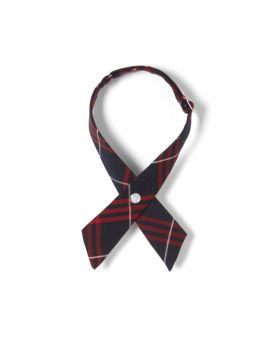 French Toast Navy Red Plaid Cross Tie