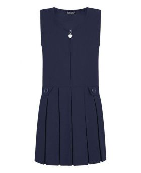 Brillar  Navy  Zip Front Pinafore